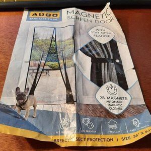 Augo Magnetic Screen Door Self Sealing Hands Free Mesh Keep Bug Out New